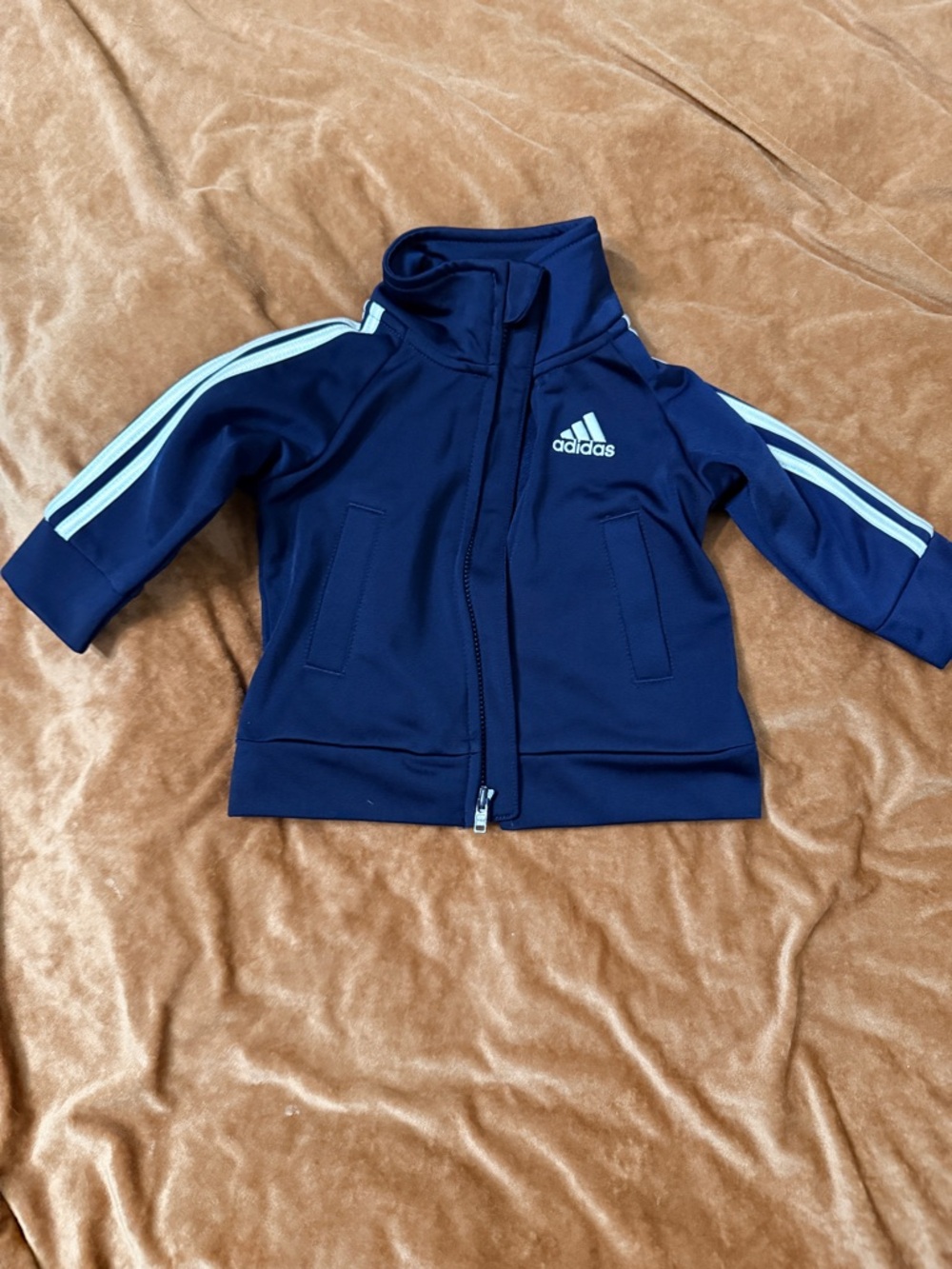 adidas Navy Blue Kids Zip-Up Track Jacket EUC 3 Months